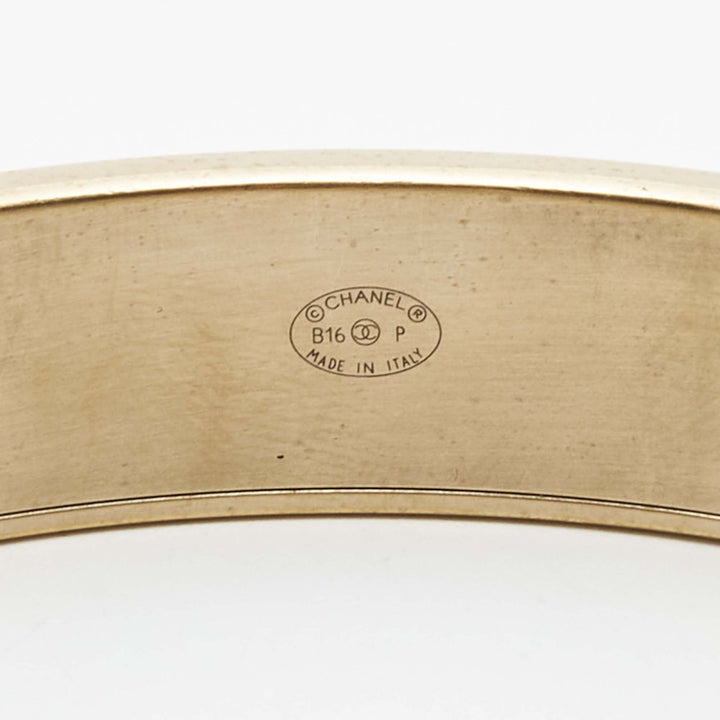 Top Quality Chanel CC Composite Gold Tone Bangle Bracelet