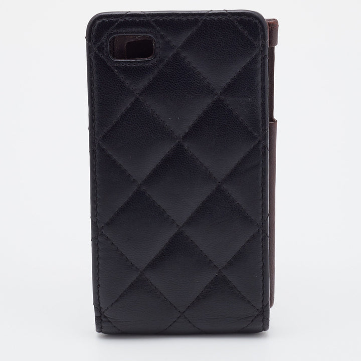 Chanel Black Quilted Leather CC iPhone4/5 Case
