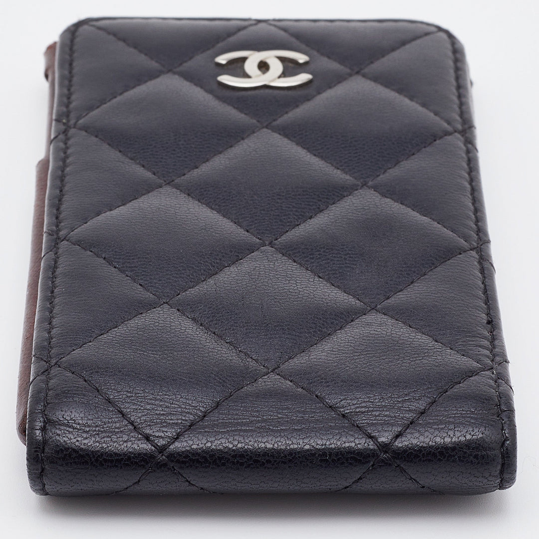 Chanel Black Quilted Leather CC iPhone4/5 Case