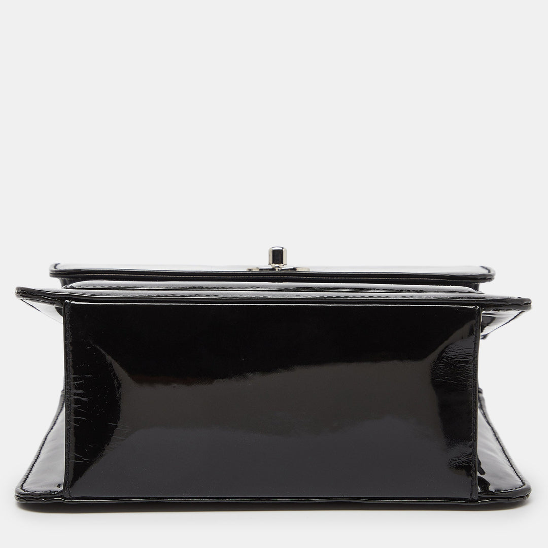 Chanel Black Patent Leather Vintage CC Square New Bag