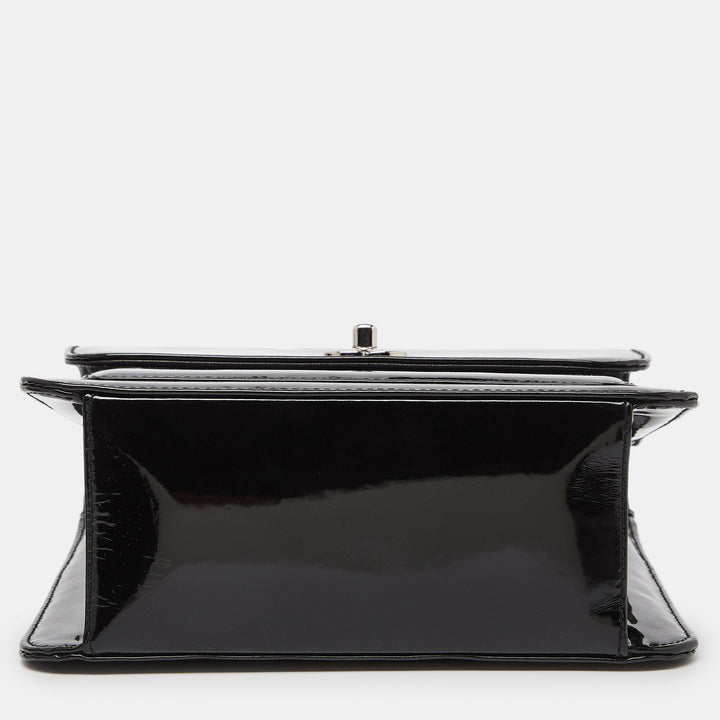 Chanel Black Patent Leather Vintage CC Square New Bag
