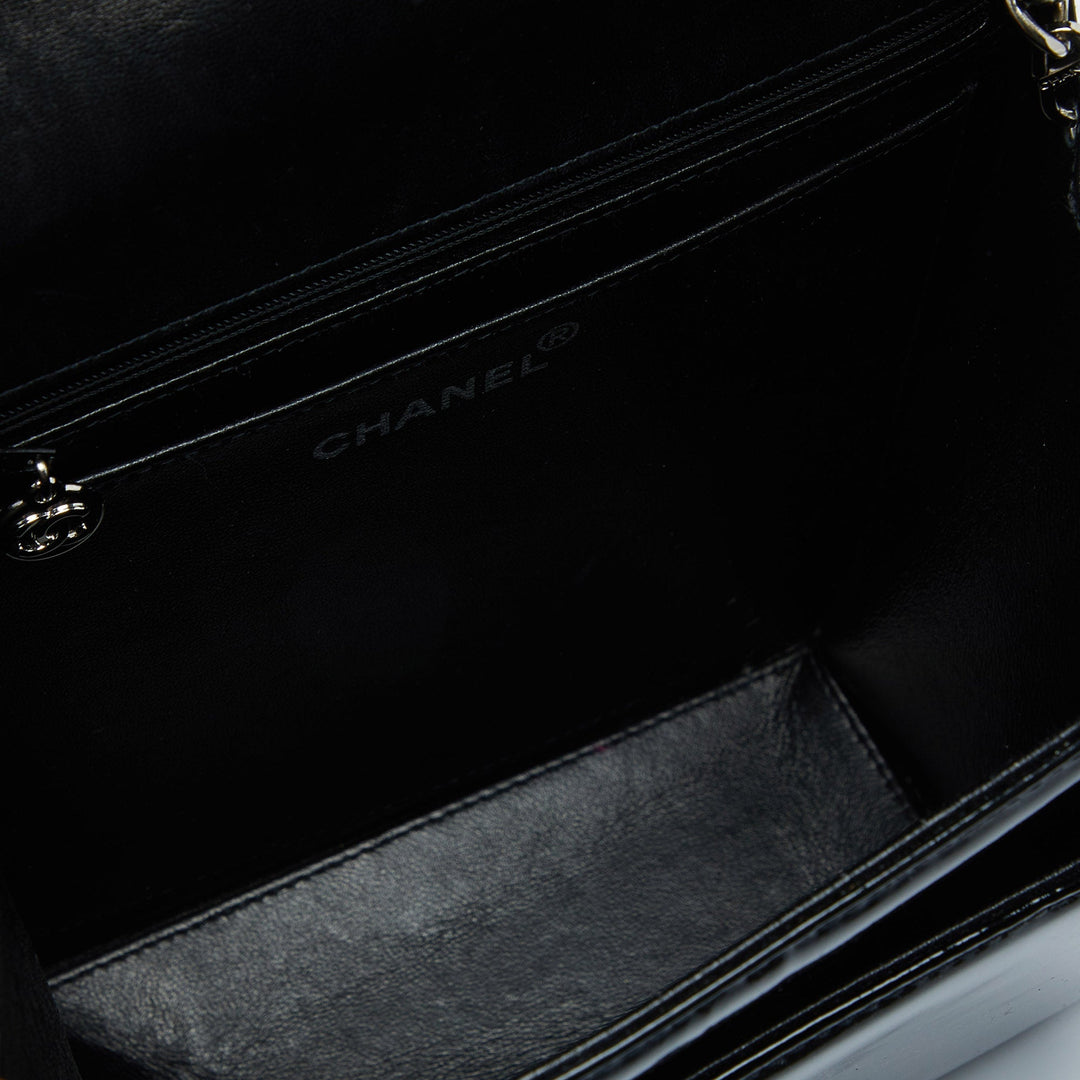 Chanel Black Patent Leather Vintage CC Square New Bag