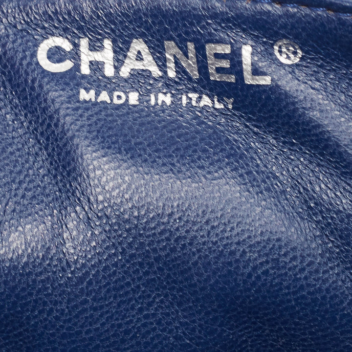 Chanel Blue Quilted Caviar Leather East/West Classic New Bag