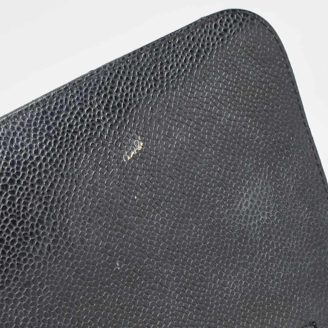 Chanel Black Quilted Caviar Leather Maxi Classic Double New Bag