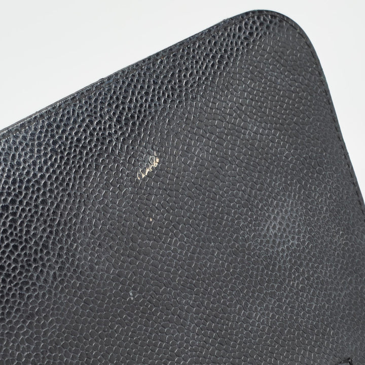 Chanel Black Quilted Caviar Leather Maxi Classic Double New Bag