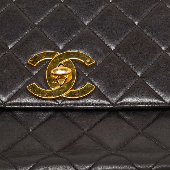 Chanel Black Quilted Leather CC Square New Chain Bag