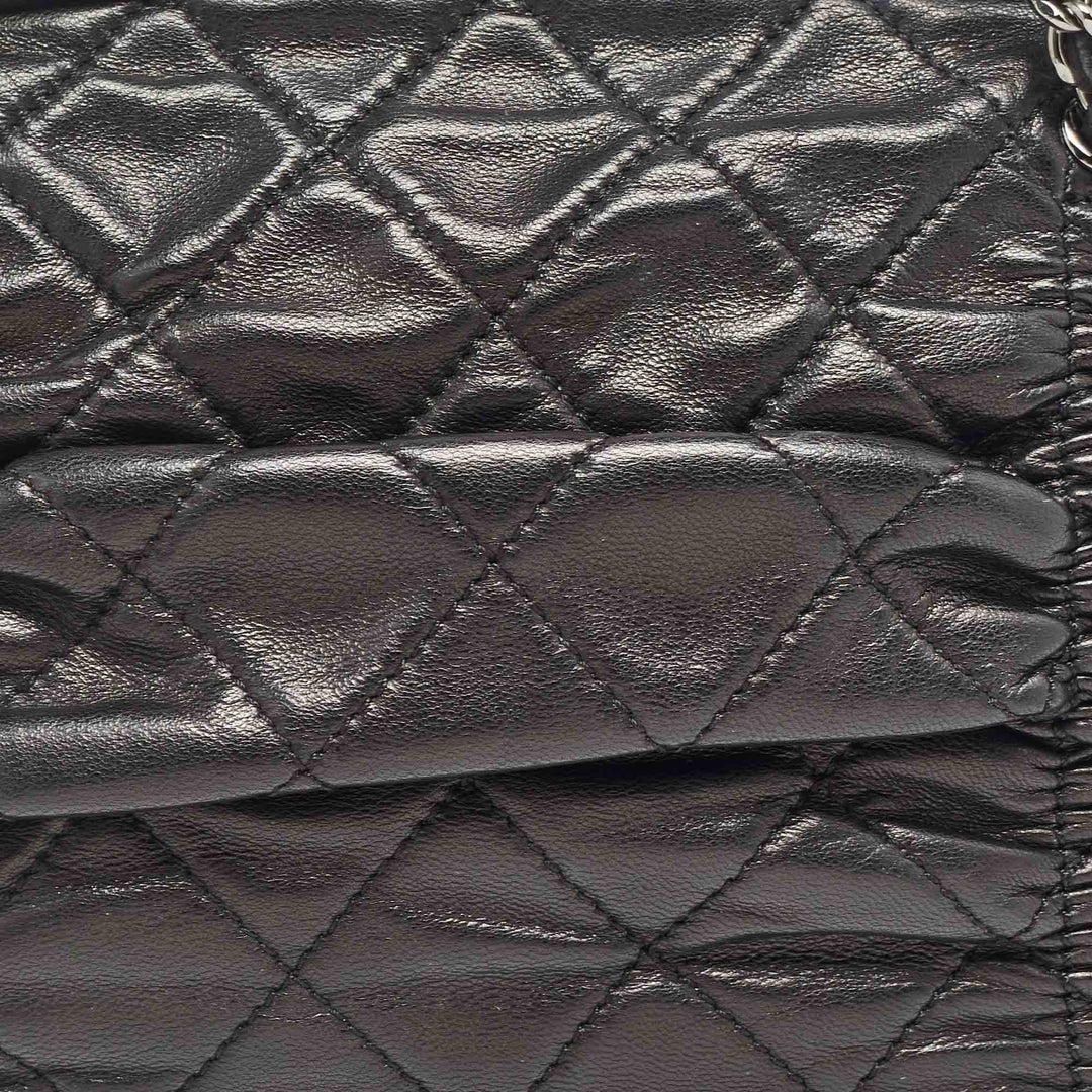 Chanel Black Quilted Leather Sharpei Frame Bag
