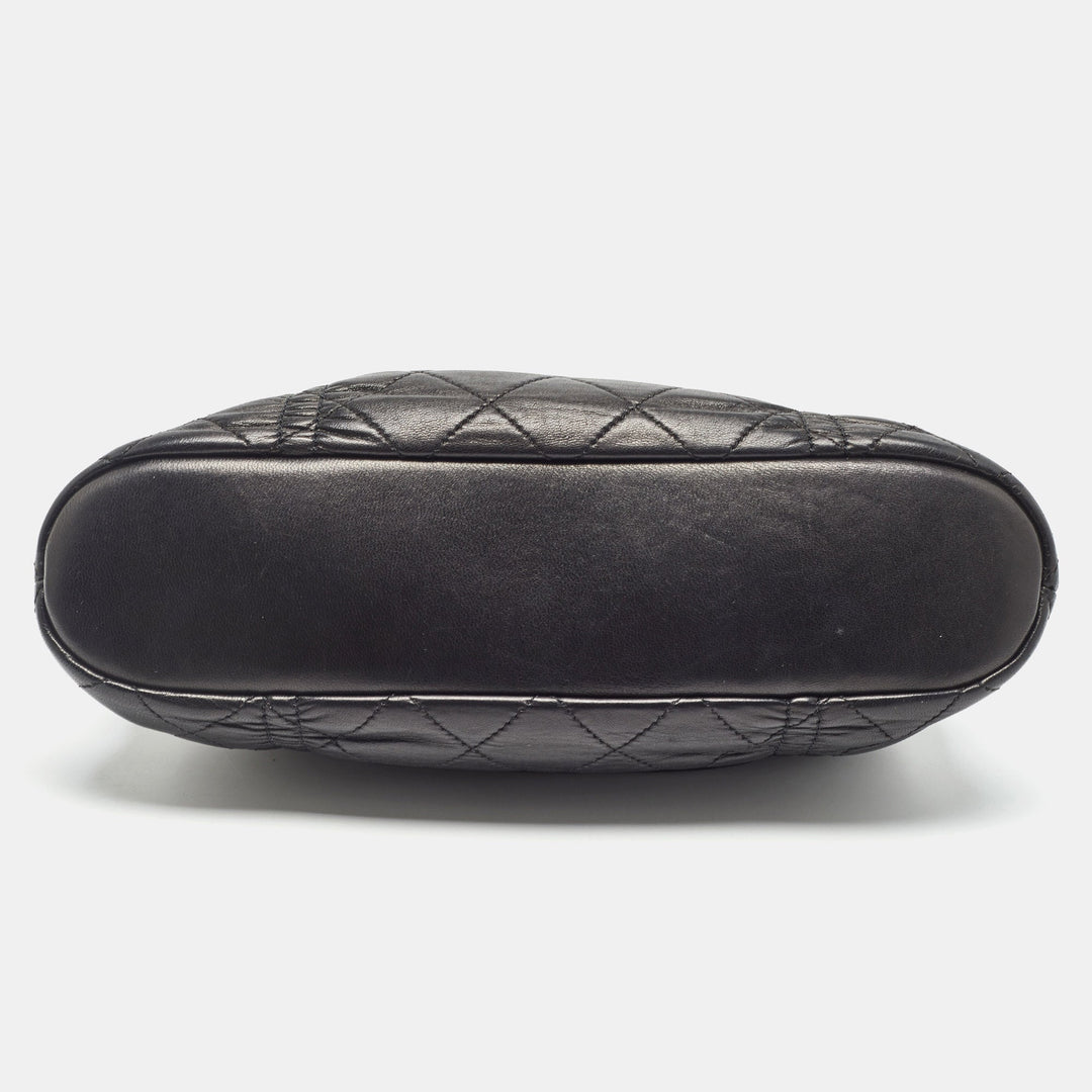 Chanel Black Quilted Leather Sharpei Frame Bag