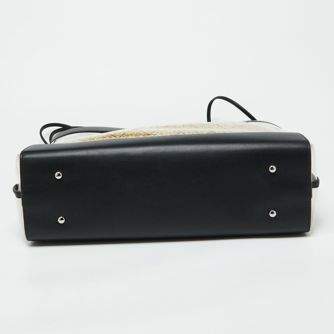 Chanel Black Leather and PVC 31 Shopping Bag