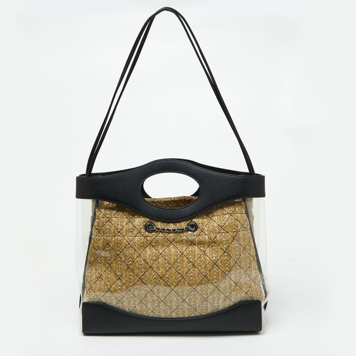 Chanel Black Leather and PVC 31 Shopping Bag