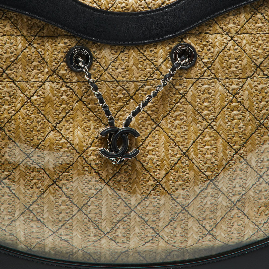 Chanel Black Leather and PVC 31 Shopping Bag