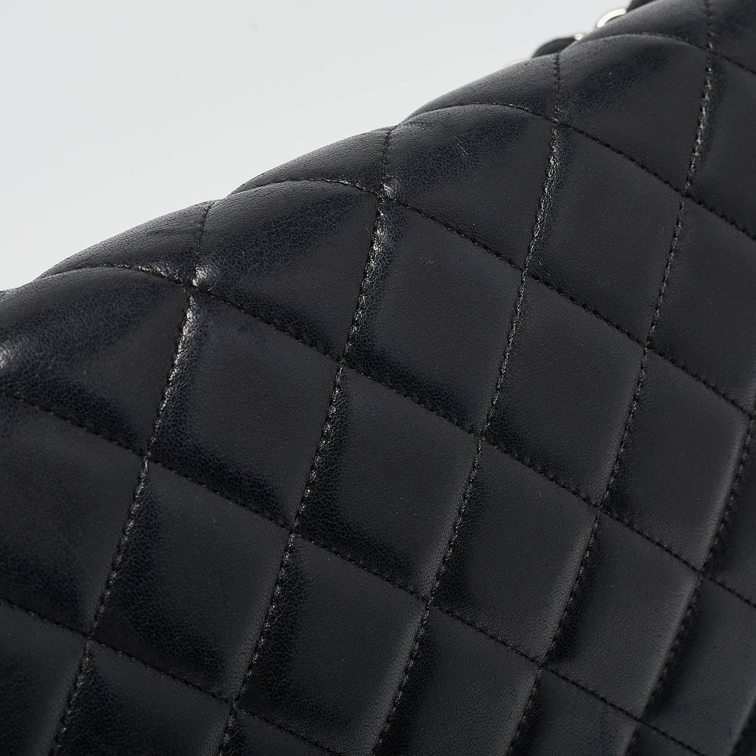 Chanel Black Quilted Leather Maxi Classic Single New Bag