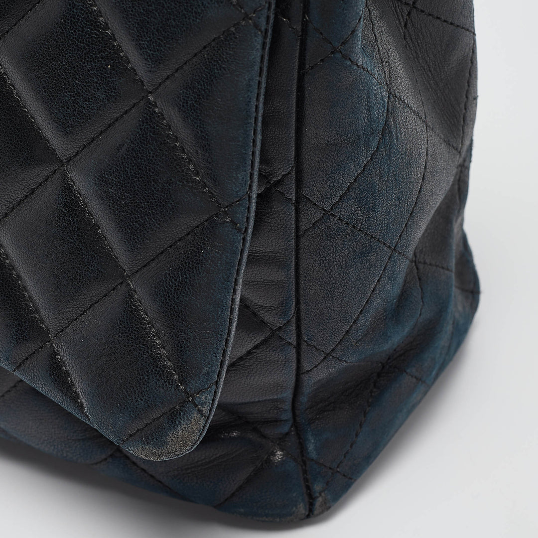 Chanel Black Quilted Leather Maxi Classic Single New Bag