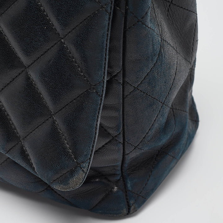 Chanel Black Quilted Leather Maxi Classic Single New Bag