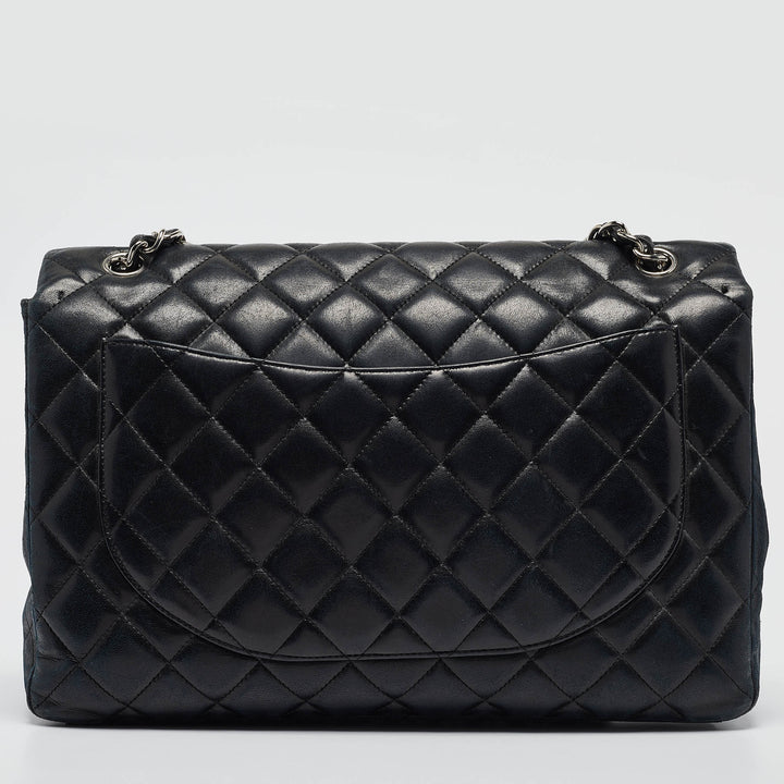 Chanel Black Quilted Leather Maxi Classic Single New Bag