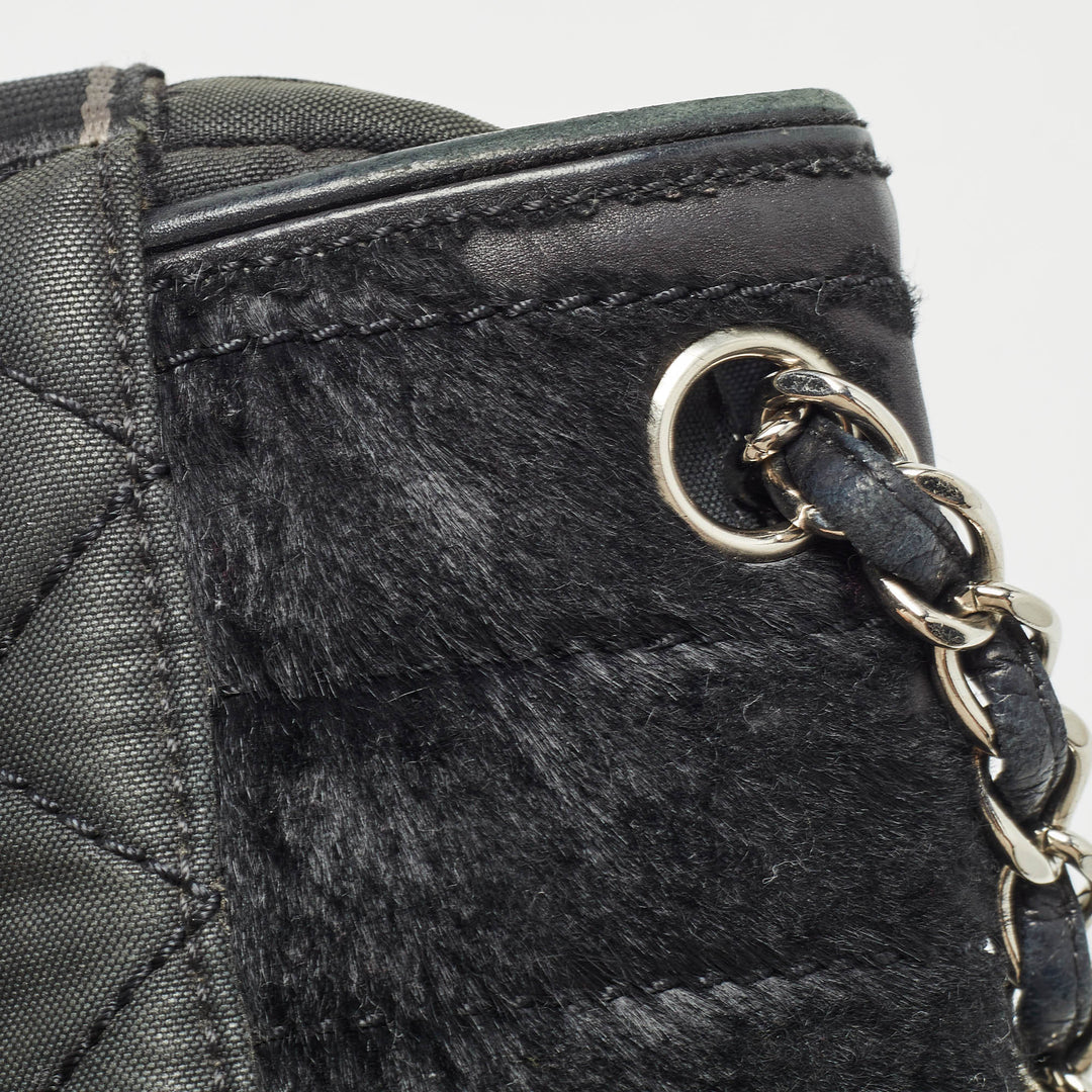 Chanel Black Quilted Nylon and Leather Sport Line Camera New Bag