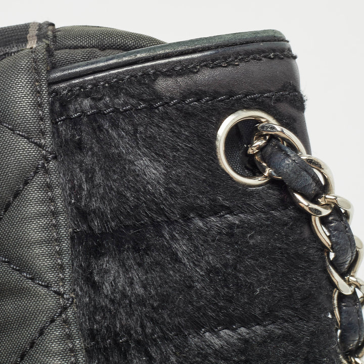 Chanel Black Quilted Nylon and Leather Sport Line Camera New Bag