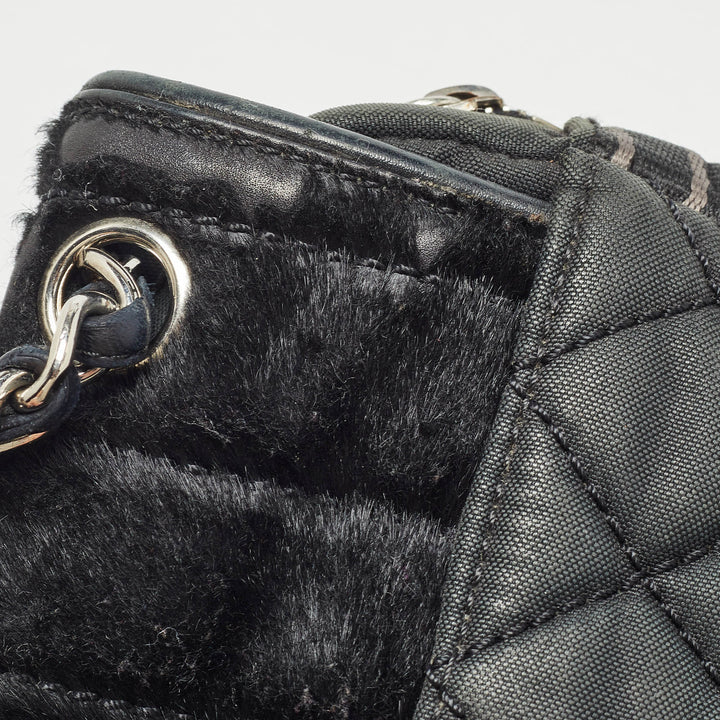 Chanel Black Quilted Nylon and Leather Sport Line Camera New Bag