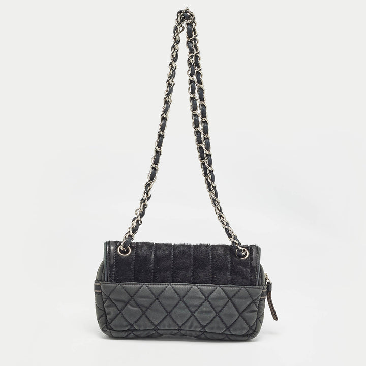 Chanel Black Quilted Nylon and Leather Sport Line Camera New Bag