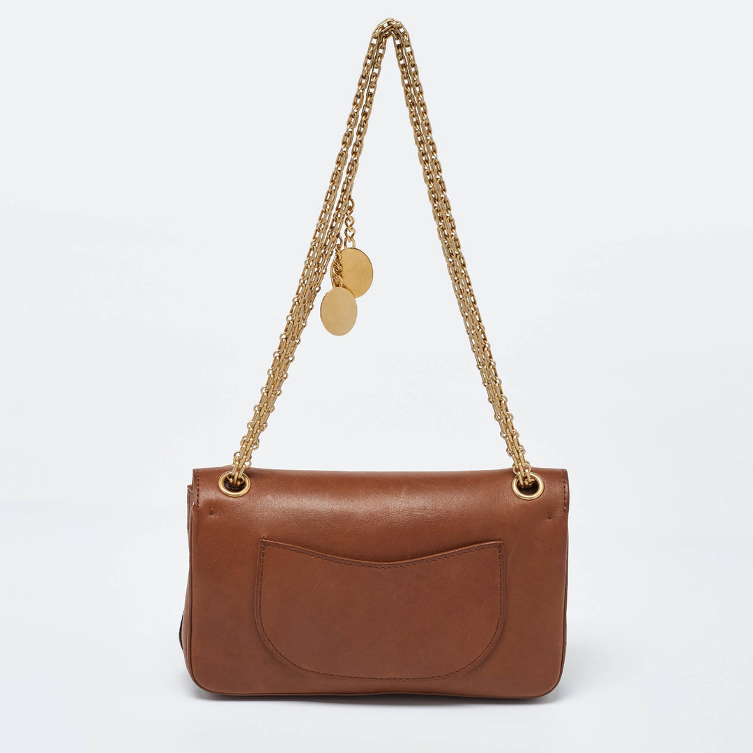 Chanel Brown Leather Nude Reissue 2.55 Medals 226 New Bag