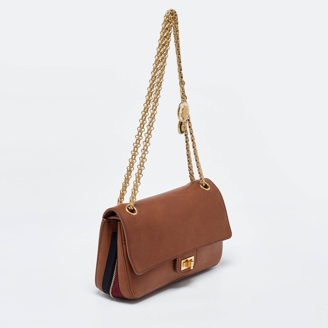 Chanel Brown Leather Nude Reissue 2.55 Medals 226 New Bag