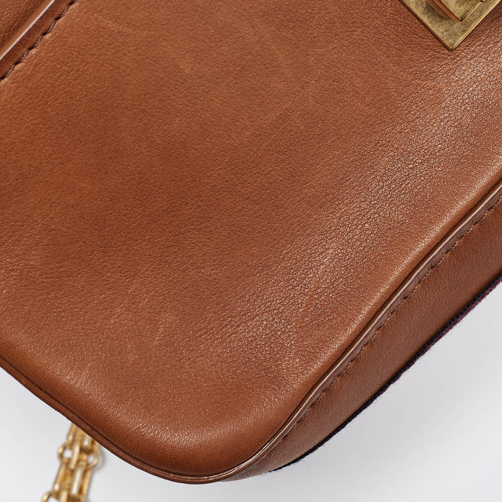 Chanel Brown Leather Nude Reissue 2.55 Medals 226 New Bag