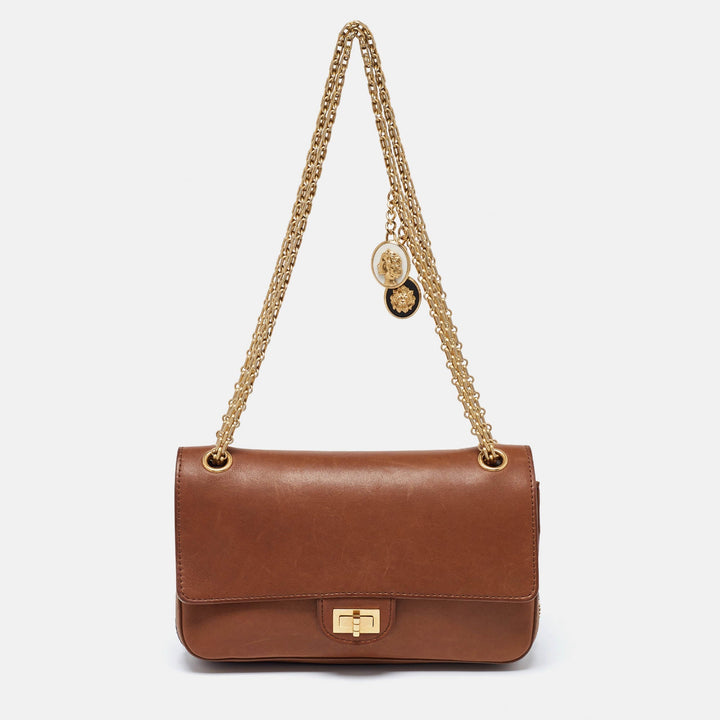 Chanel Brown Leather Nude Reissue 2.55 Medals 226 New Bag