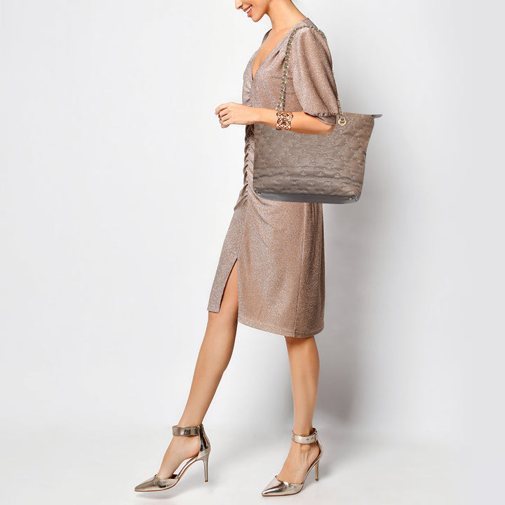 Chanel Brown Quilted Caviar Leather Wild Stitch Tote