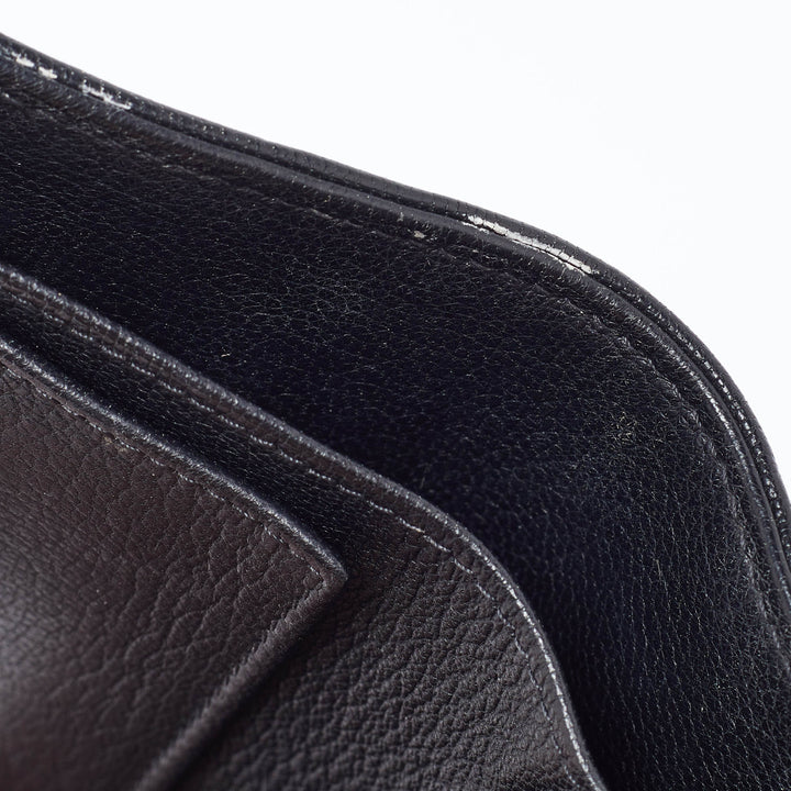 Chanel Black Leather Timeless CC New Trifold Wallet