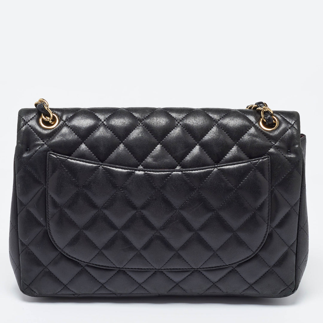 Chanel Black Quilted Leather Jumbo Classic Double New Bag