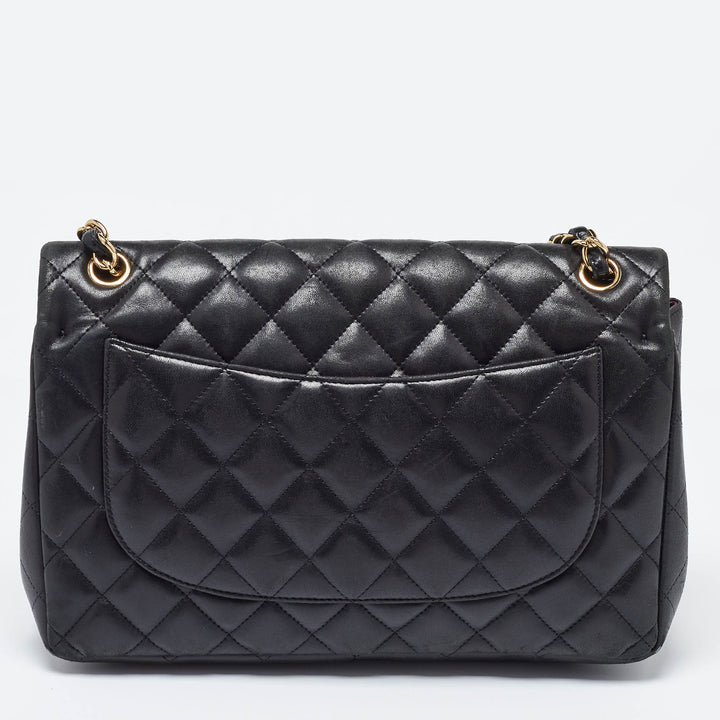 Chanel Black Quilted Leather Jumbo Classic Double New Bag