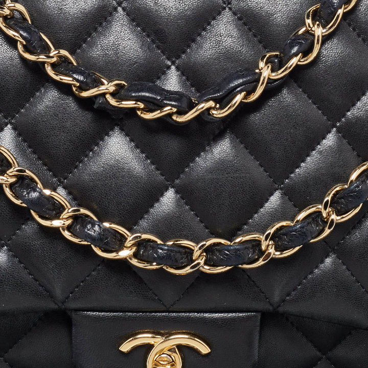 Chanel Black Quilted Leather Jumbo Classic Double New Bag