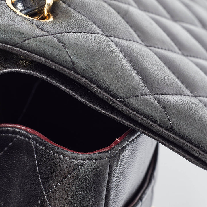 Chanel Black Quilted Leather Jumbo Classic Double New Bag