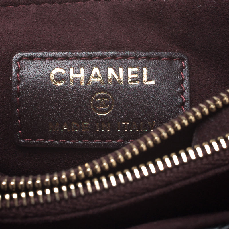 Chanel Black Quilted Caviar Leather CC Phone Pouch