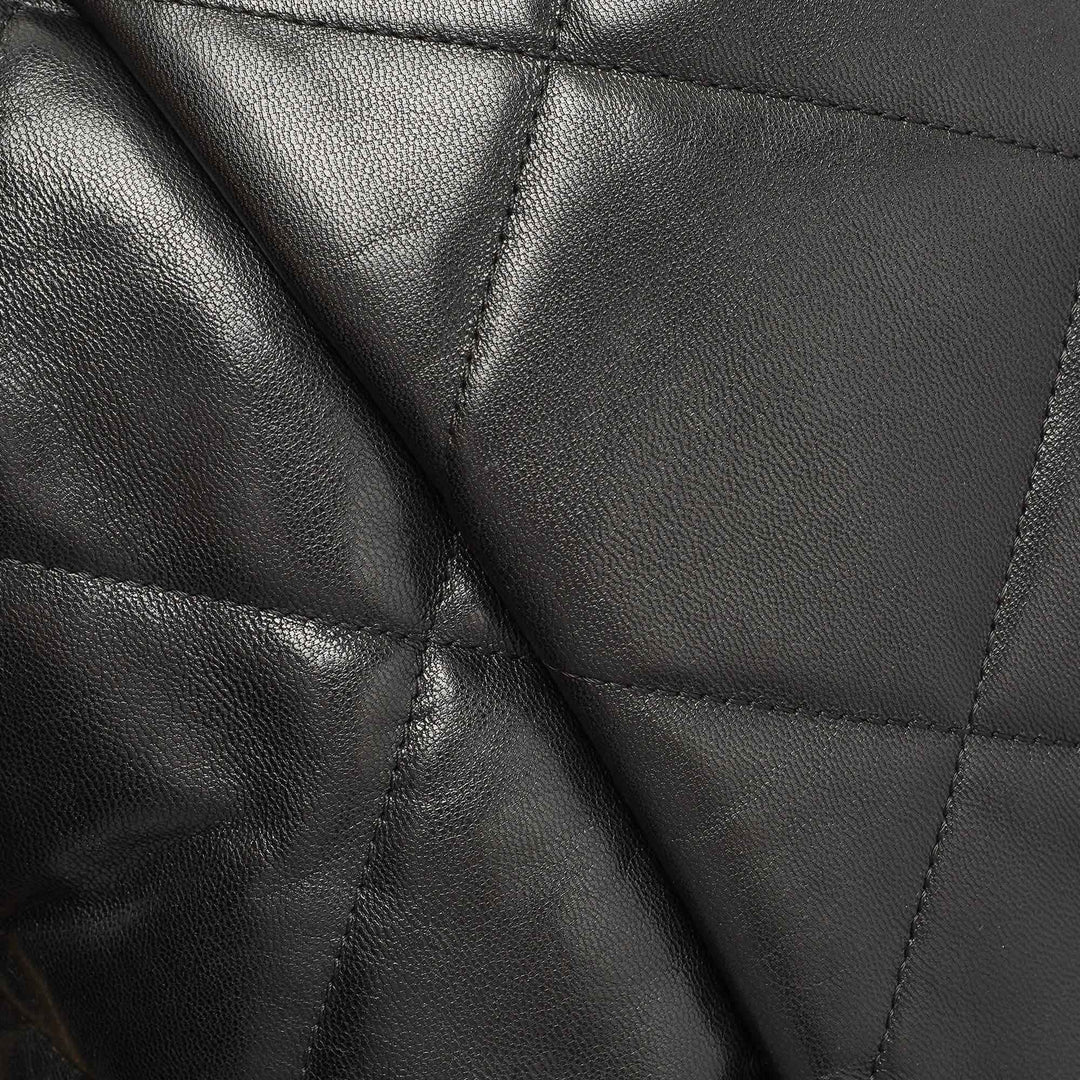 Chanel Black Quilted Leather CC Chain Link 19 New Bag