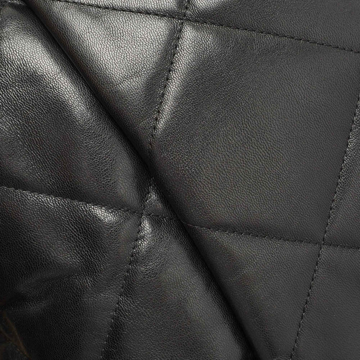 Chanel Black Quilted Leather CC Chain Link 19 New Bag