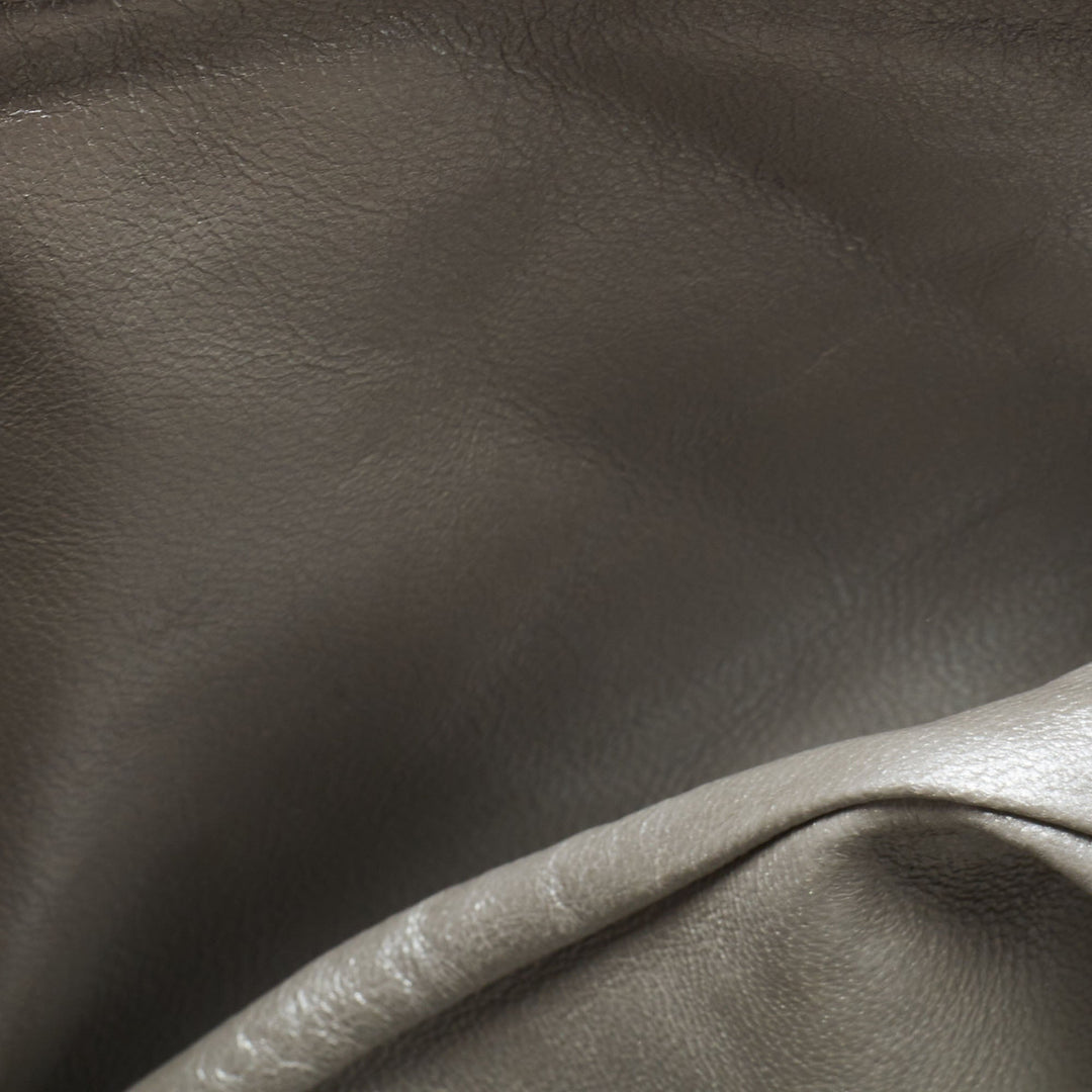 Chanel Metallic Grey Quilted Leather Maxi Classic Single New Bag