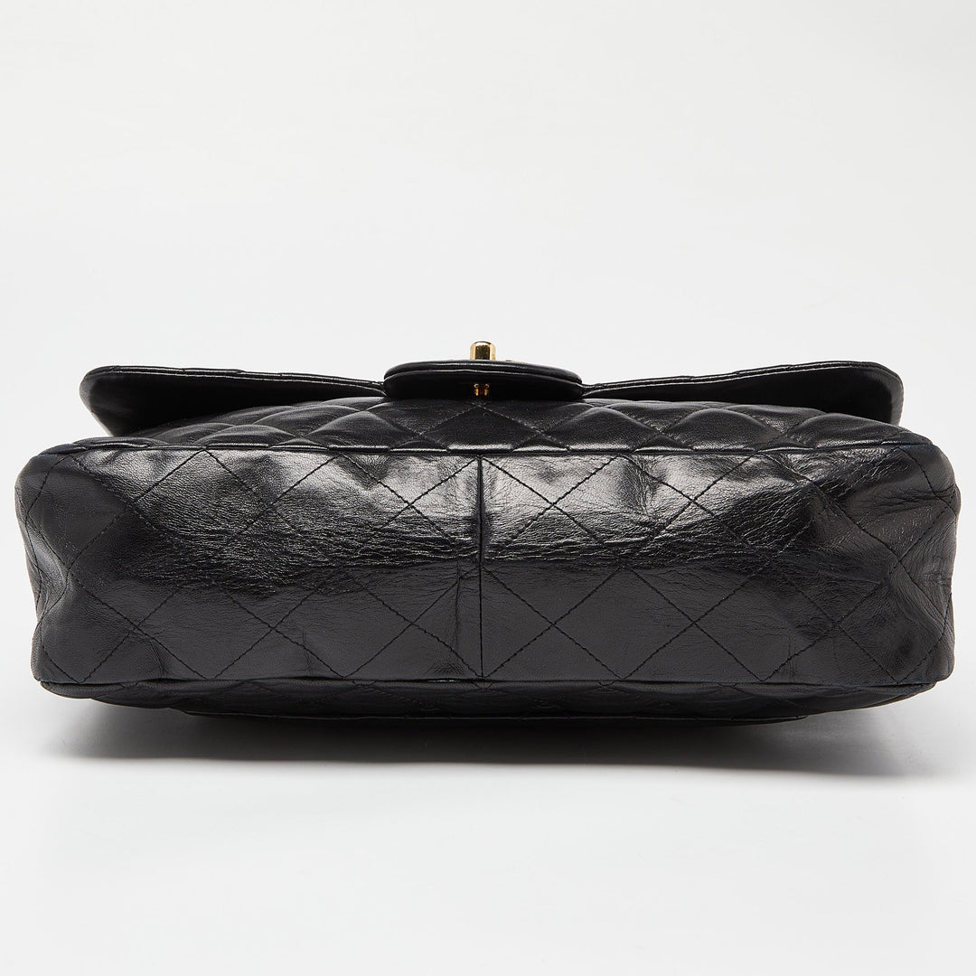 Chanel Black Quilted Leather Jumbo Classic Single New Bag