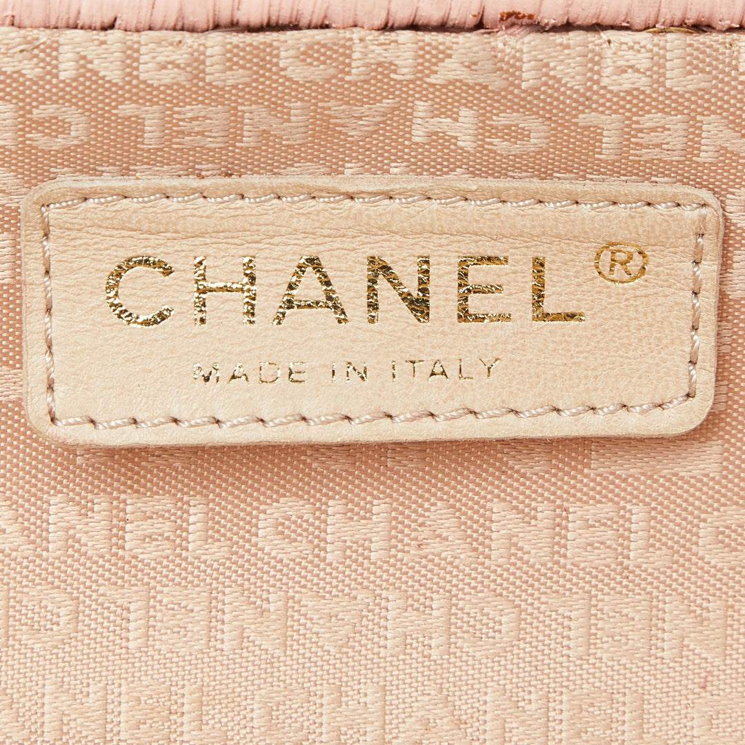 Chanel Pink Wicker Oval Locket Basket Chain Bag