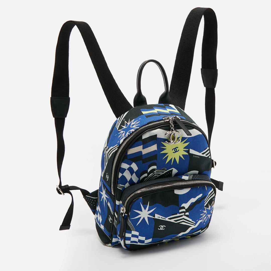 Top Quality Chanel Multicolor Printed Canvas La Pausa Bay Backpack