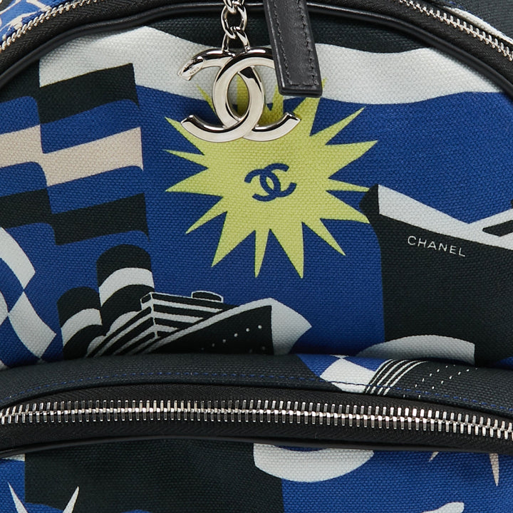 Top Quality Chanel Multicolor Printed Canvas La Pausa Bay Backpack
