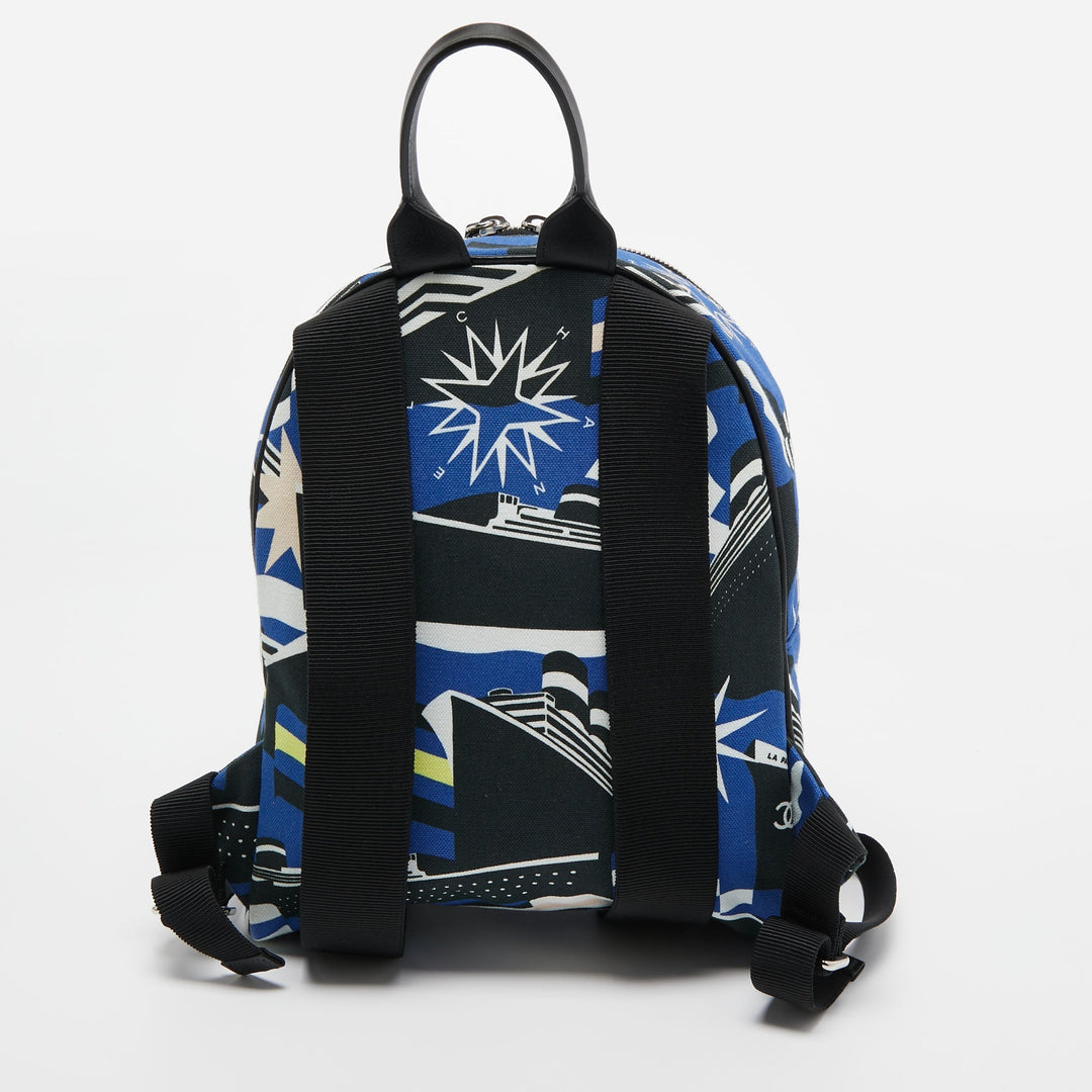 Top Quality Chanel Multicolor Printed Canvas La Pausa Bay Backpack
