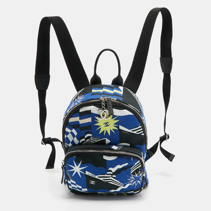 Top Quality Chanel Multicolor Printed Canvas La Pausa Bay Backpack
