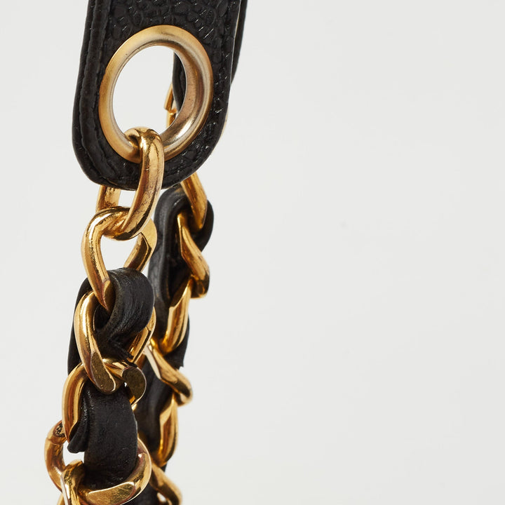 Chanel Black Caviar Leather Classic Pocket Shoulder Bag