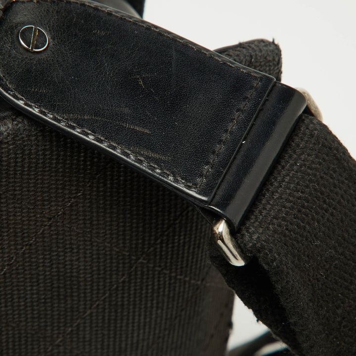 Chanel Black Quilted Canvas and Leather CC New Shoulder Bag