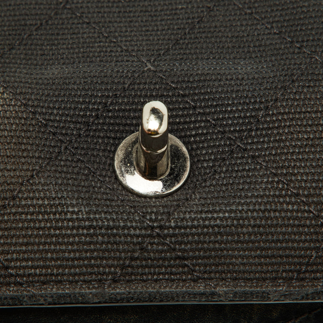 Chanel Black Quilted Canvas and Leather CC New Shoulder Bag