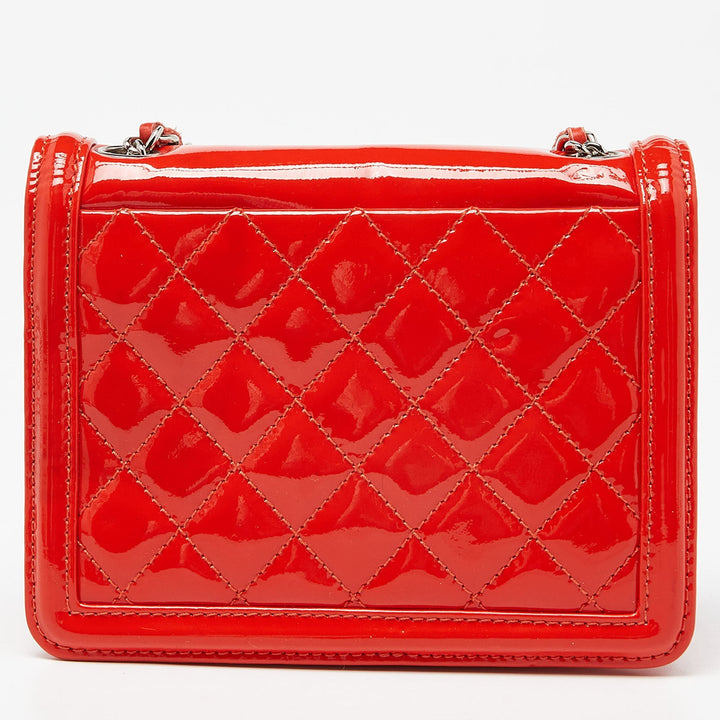 Top Quality Chanel Orange/Red Plexiglass Boy Brick Bag
