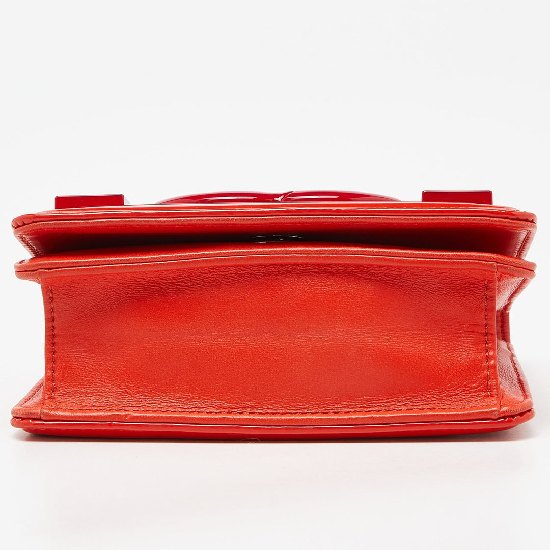 Top Quality Chanel Orange/Red Plexiglass Boy Brick Bag