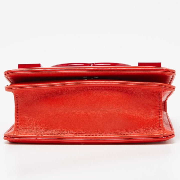 Top Quality Chanel Orange/Red Plexiglass Boy Brick Bag