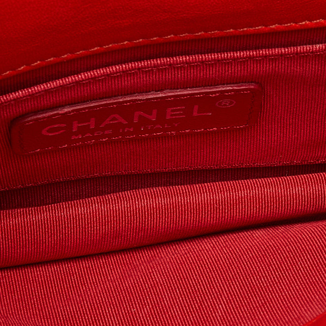 Top Quality Chanel Orange/Red Plexiglass Boy Brick Bag